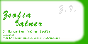 zsofia valner business card