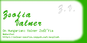 zsofia valner business card